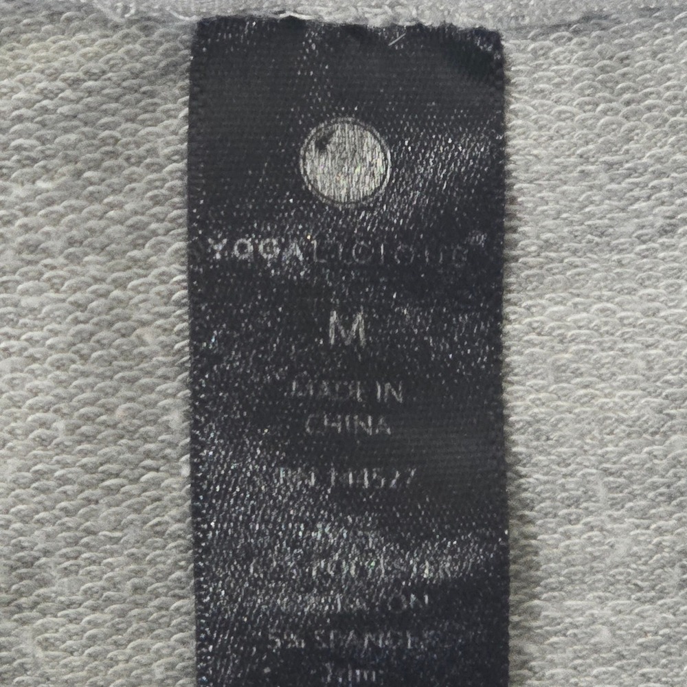 Yogalicious Womens Gray Mesh Hem Hooded Pullover Activewear Top Size Medium - Picture 3 of 6